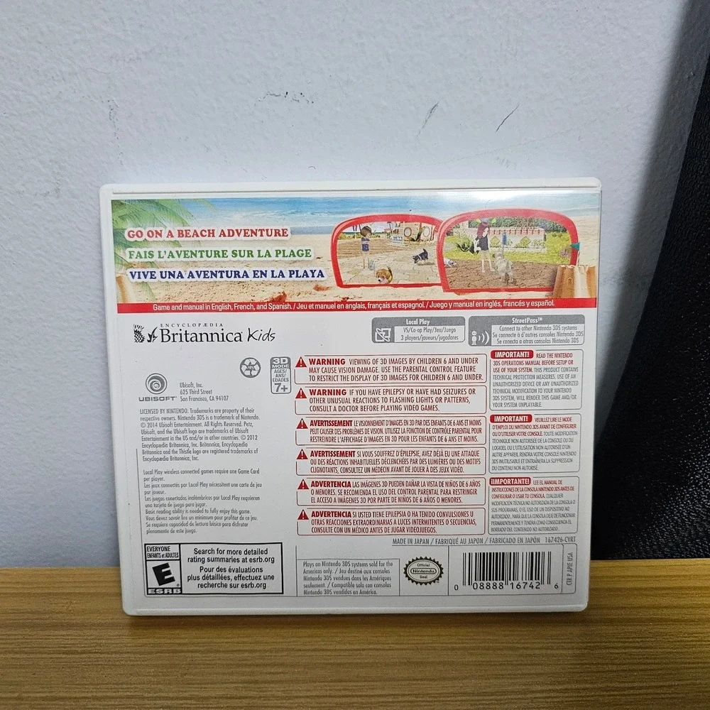 Nintendo 3DS Petz Beach‎ Game Complete in Box Cib Tested